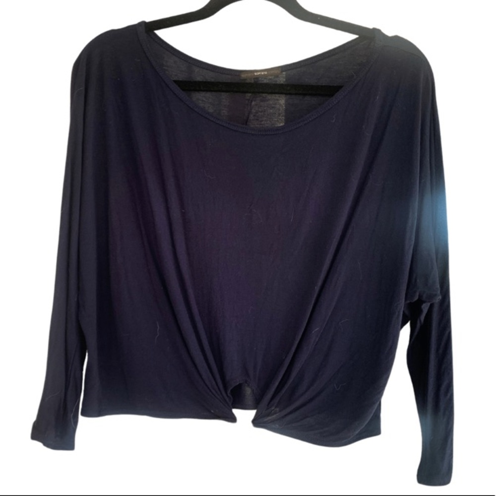 Soprano Front Tie 3/4 Sleeve Top